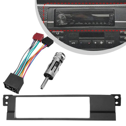 1 Din Radio Fascia Adaptor Panel with Wiring Harness for BMW E46 (1998–2005)