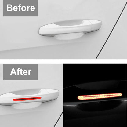 Carbon Fiber Door Handle Reflective Stickers for Universal Cars