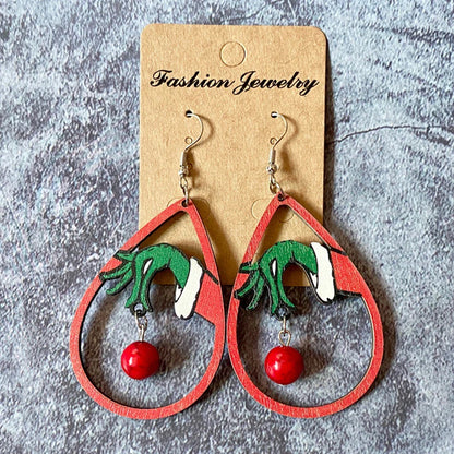 Lightweight Dangle Christmas Earrings - 2 Pair for Holiday Gift