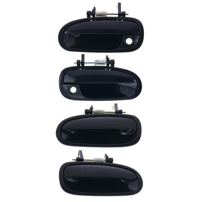 4pc Front/Rear Outer Door Handle Black for Honda Civic EK (1996–2000)