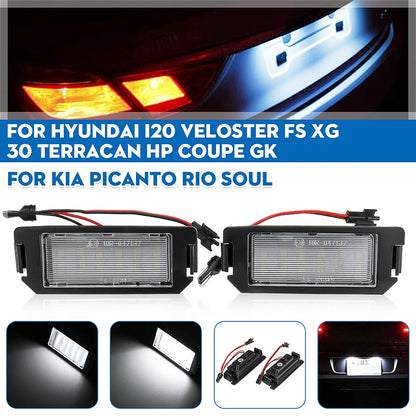 LED License Plate Light 2x for Hyundai Ioniq, Veloster, Genesis Coupe, Rio