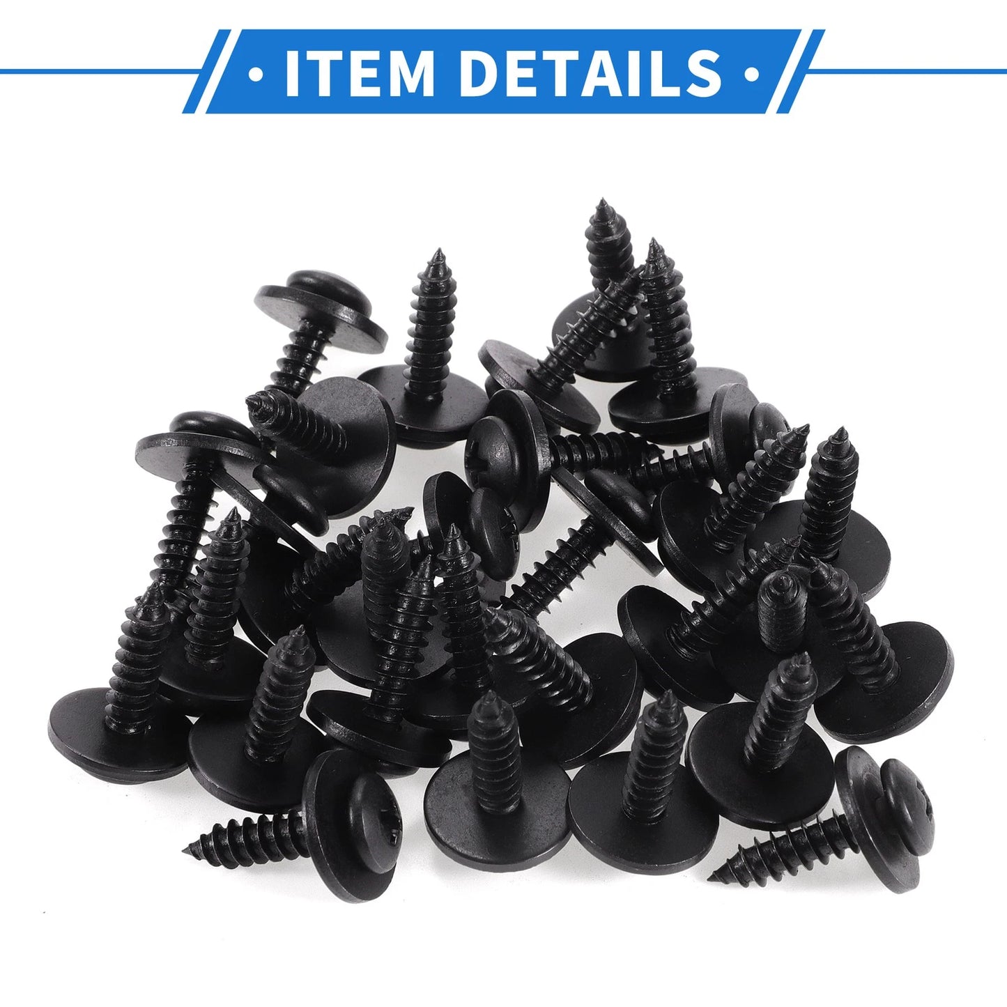 30 Pcs Fender Liner Splash Shield Bumper Cover Screw for Honda Accord (2006–2007)