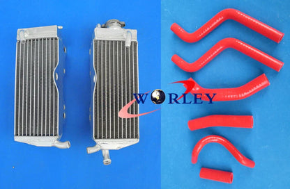Aluminum Radiator & Blue Hoses for Honda CR250R CR250 (1990-1991)
