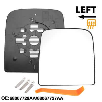 Heated Left Driver Side Tow Mirror Glass for Dodge