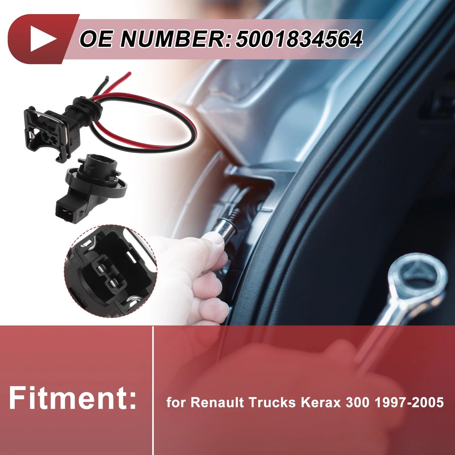 Indicator Light Socket Wiring for Renault Trucks Kerax 300 (1997–2005) No.5001834564