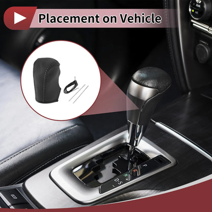 1 Pc Gear Shift Knob Cover for Nissan Murano (2009–2013) Black Faux Leather