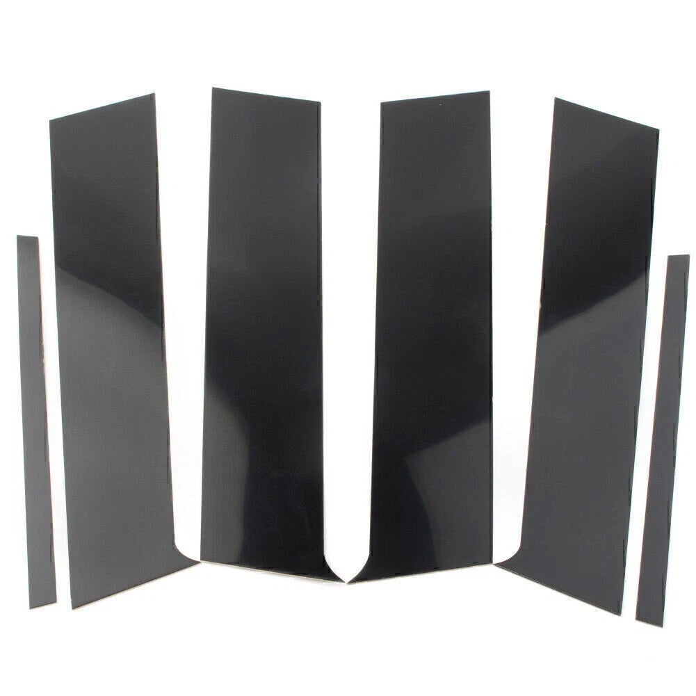 6X Black Pillar Posts Car Door Trim for Mitsubishi Lancer Sedan (2008–2017)