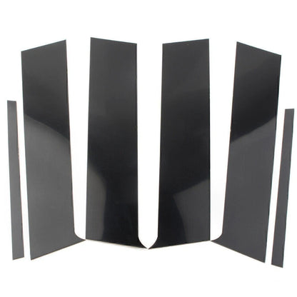 6X Black Pillar Posts Car Door Trim for Mitsubishi Lancer Sedan (2008–2017)
