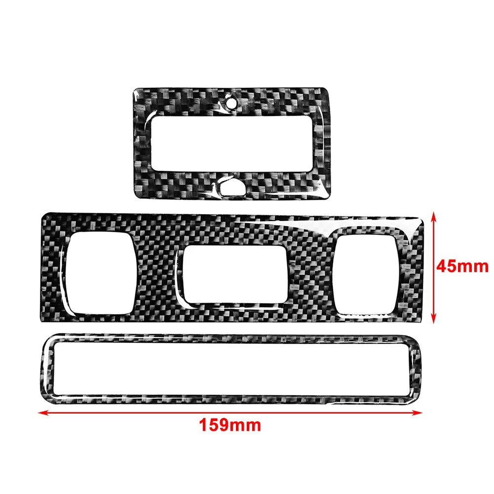 3Pcs Carbon Red Hardtop Reading Light Panel Cover for Audi TT 8N (2001–2006)