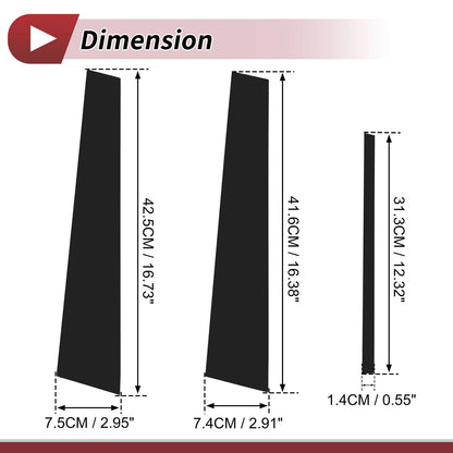 Set of 6 Door Pillar Window Trim for Lexus GS (2006–2011) Black