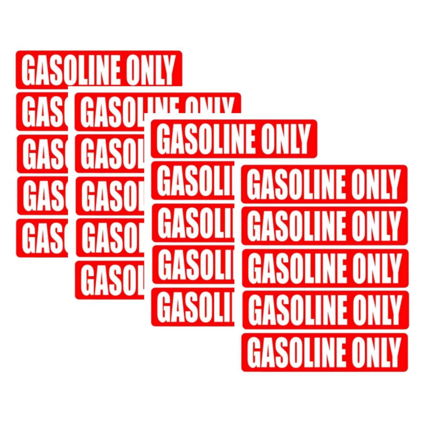 20x Gasoline Fuel Only Sticker for Gas Tank Decal