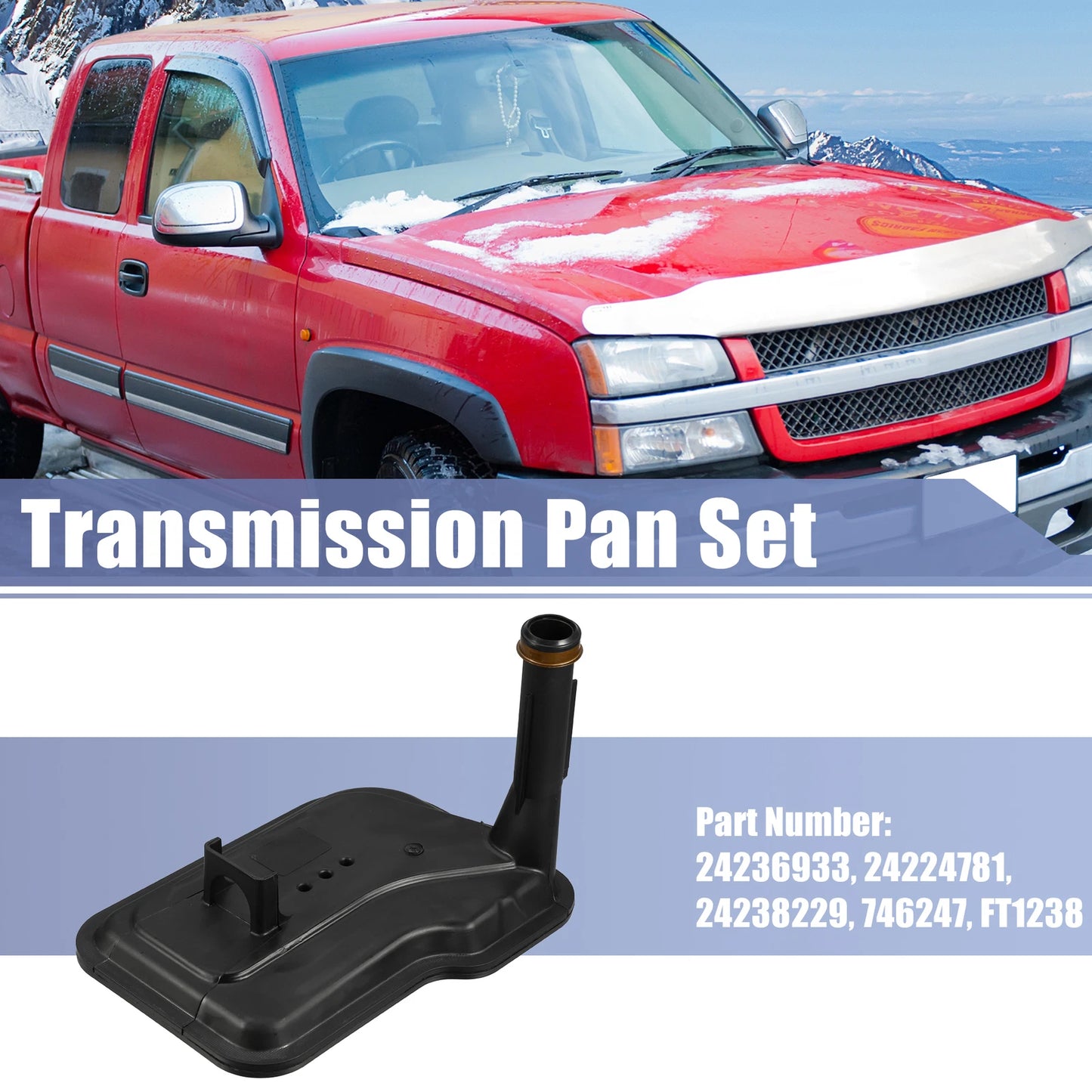 Transmission Filter Oil Pan for Chevrolet Silverado 1500 (2008–2016) 24236933