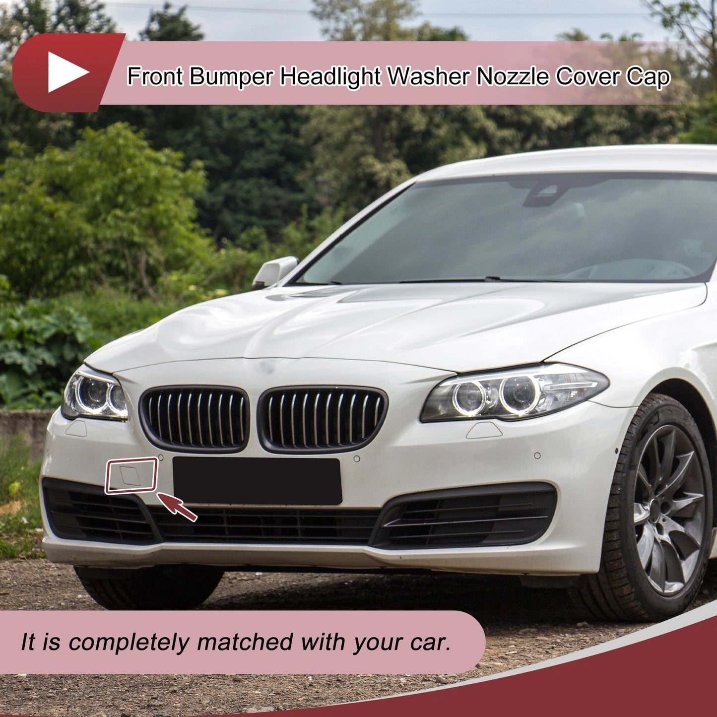 Bumper Headlight Washer Nozzle Cover Cap No. 51117246870 for BMW 528i (2012–2013)
