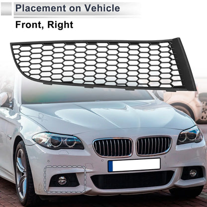 1x Car Right Front Fog Light Grill for BMW 740i (2011-2015) Black