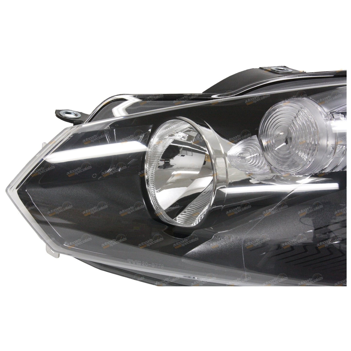 LH Black Headlight for VW Golf Mk6 (2008–2012)