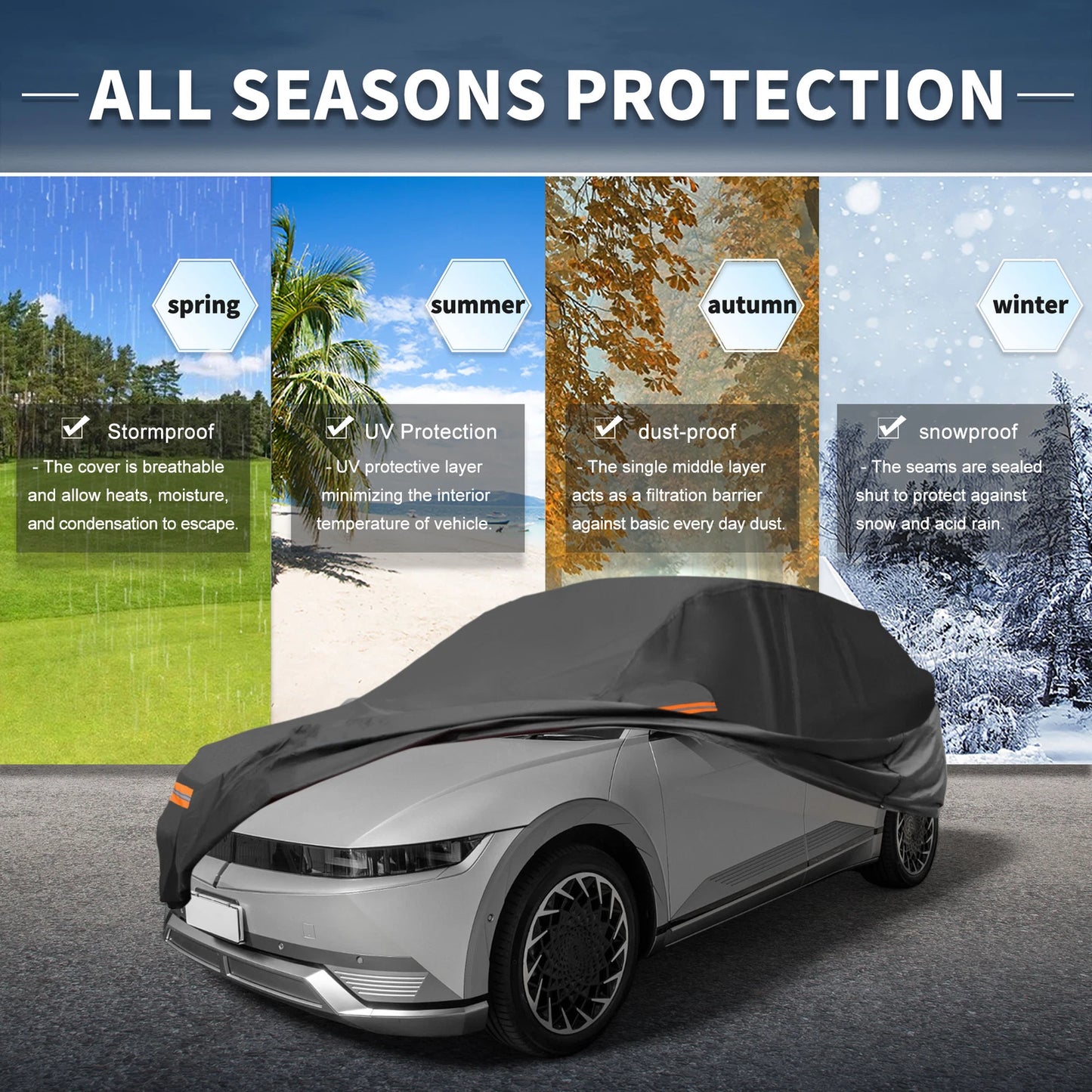 Waterproof Aluminum Film Car Cover for Hyundai Ioniq 6 (2023–2023)
