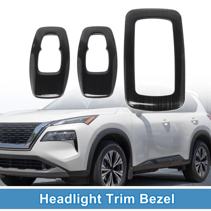 Set of 2 Headlight Trim Bezels for Nissan Rogue (2021–2024)