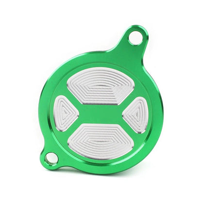 CNC Oil Filter Cover Cap for KX450 450F KLX450R Dirt Bike (2006-2015)
