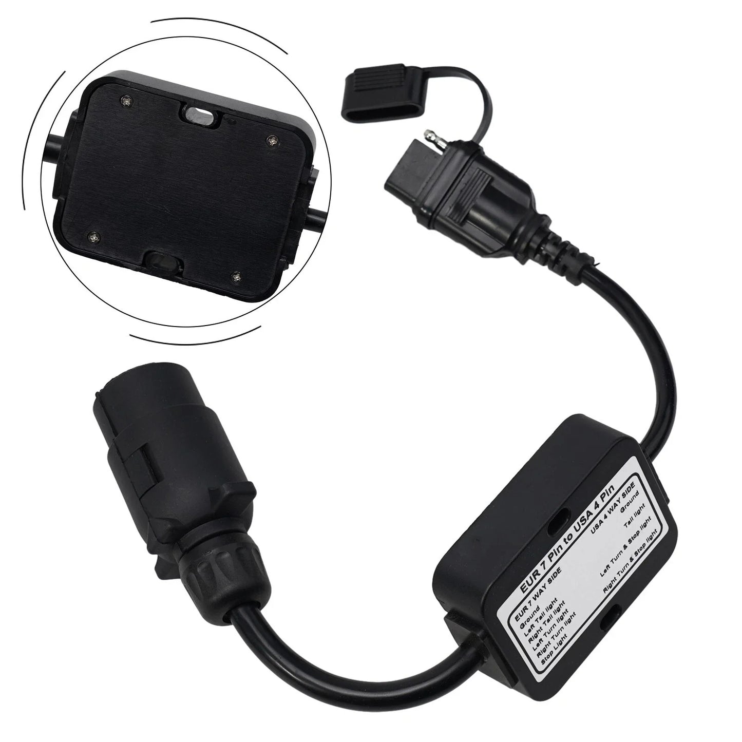 Trailer Light Converter 7Pin to 4Way Flat for European Vehicles