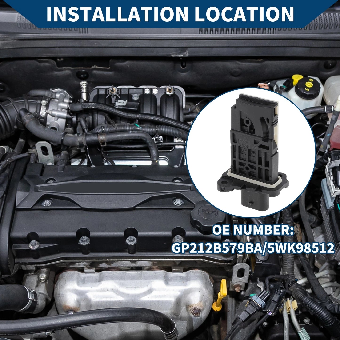 Mass Air Flow Sensor Meter GP212B579BA for Ford Focus (2018)