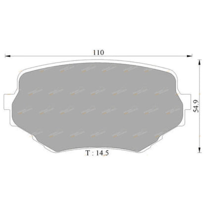 Front Brake Pad Set for Suzuki Grand Vitara (1998 - 2005)