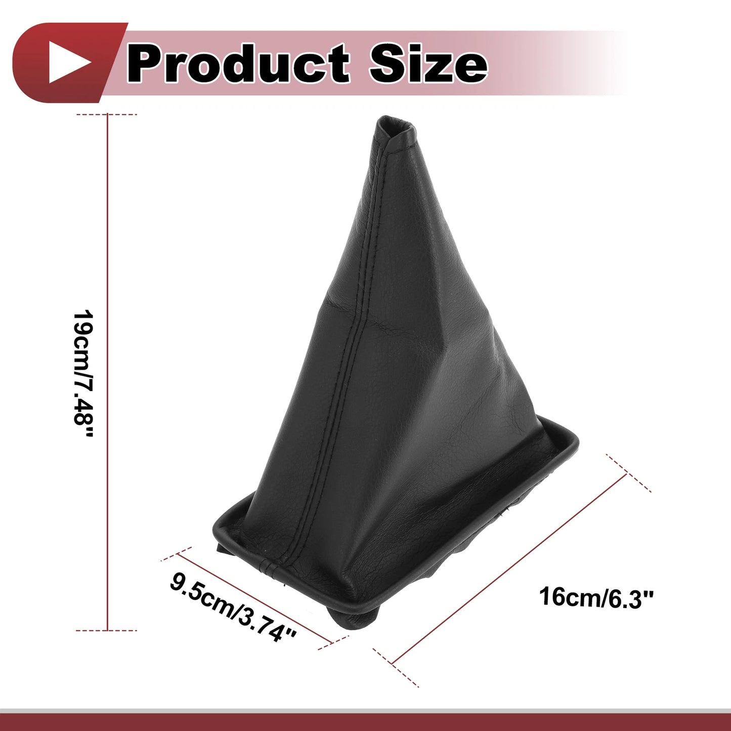 1 Pc Gear Shift Stick Gaiter for Toyota Corolla (2001–2013) Black Faux Leather
