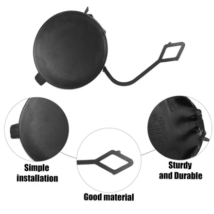 Front Right Tow Hook Cover for Volkswagen Touareg (2004–2010) - Black