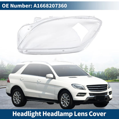 1 Pc Headlight Lens Cover for Mercedes-Benz ML350 (2012–2015) No.A1668207360