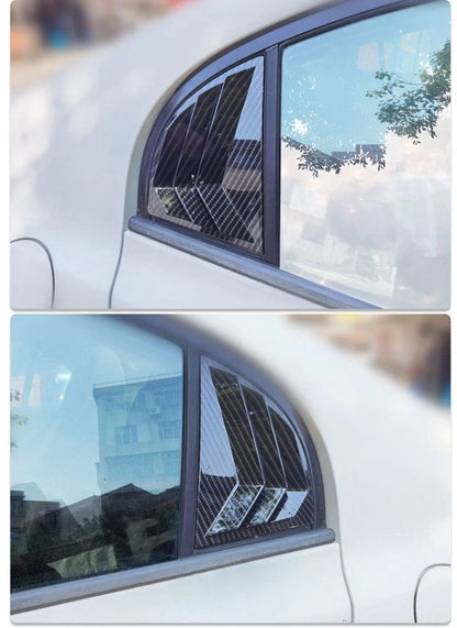 2 x Carbon Fiber Side Vent Window Scoop Louver Trim for Honda Civic (2006-2011)