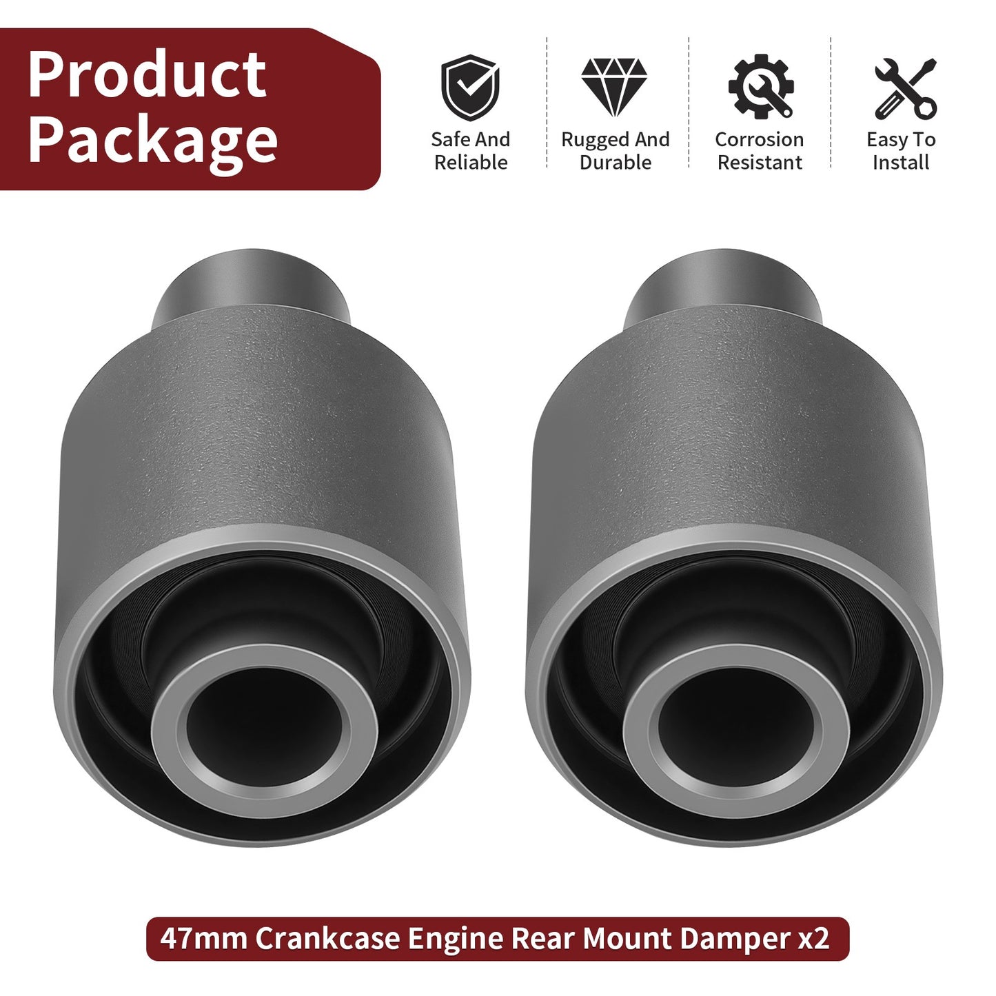 Crankcase Engine Rear Mount Damper for Yamaha RZ350 (1984–1985)