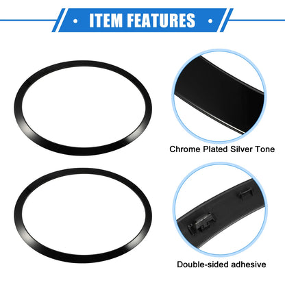 Pair Front Side Headlight Trim Ring for BMW Mini F55 F56 F57 (2014–2021) Black