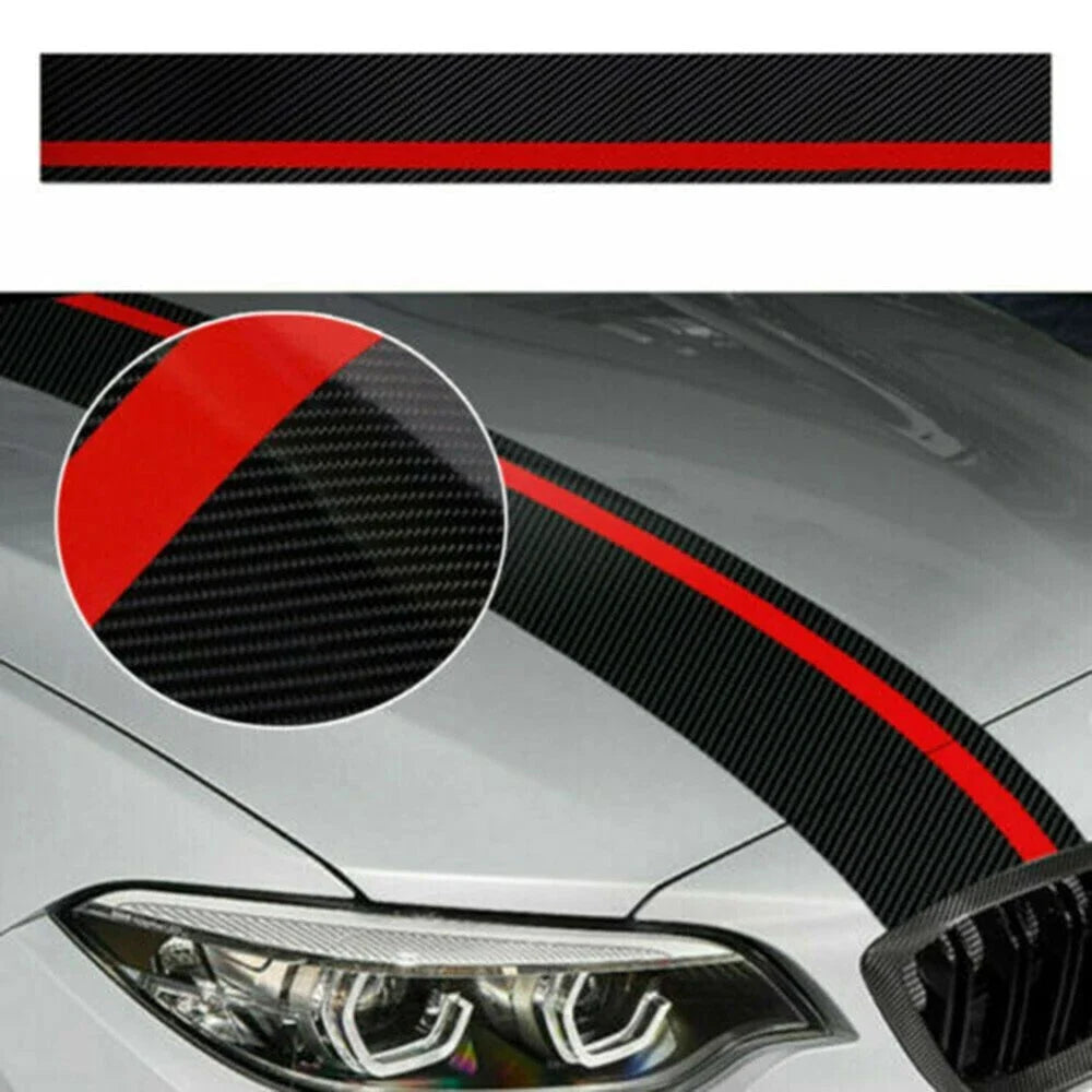 Front Hood Decal Wrap Sticker for Carbon Fiber Rally Car