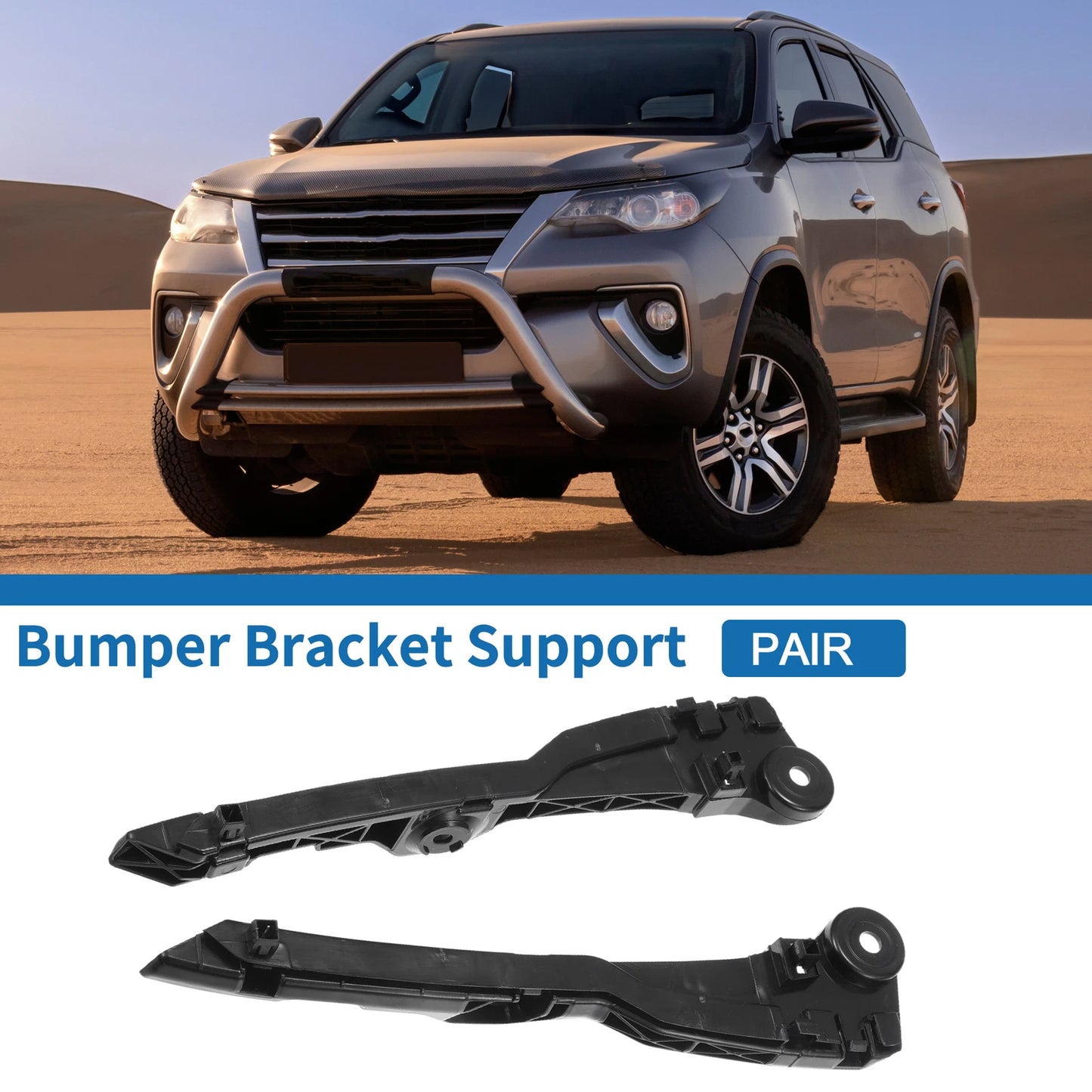 2X Front Bumper Retainer Bracket for Toyota Fortuner (No.521160K020/521150K020)