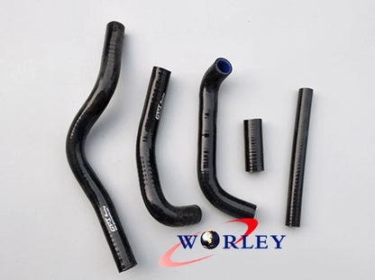 Silicone Radiator Hose for Suzuki RM125 1989-1991 ( Black)