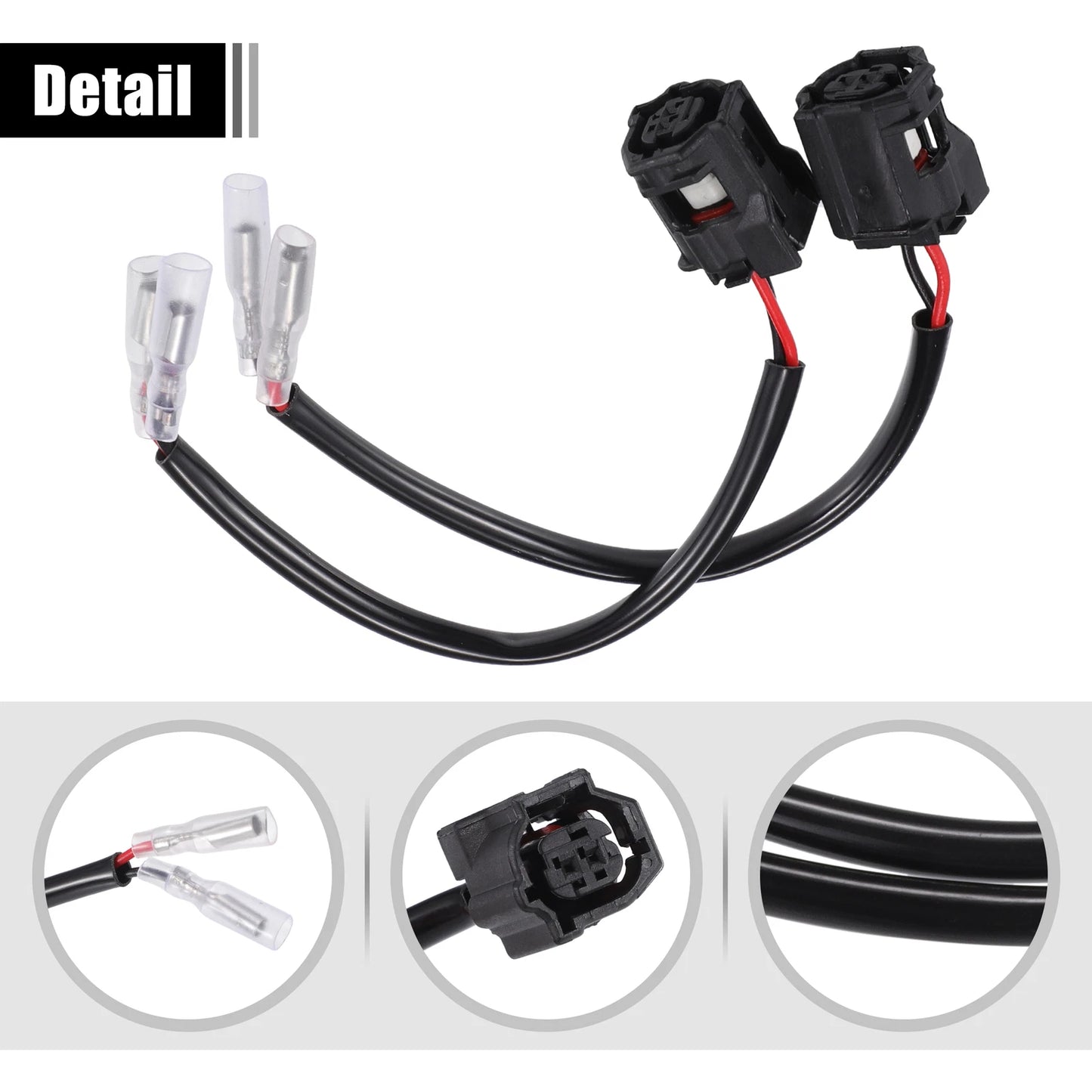 Set of 4 Turn Signal Cable Wiring Adapter Connectors for Yamaha MT-10