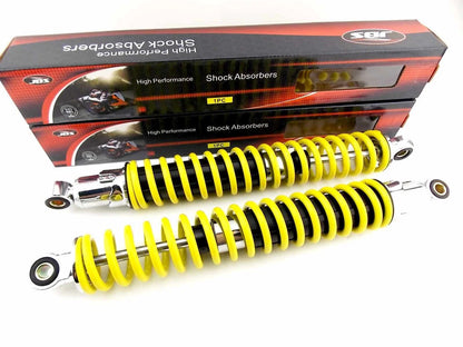 400mm Yellow/Chrome Rear Shock Absorbers for Kawasaki KX125