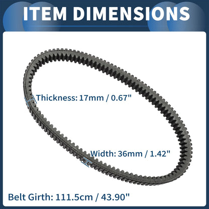 Drive Belt V-Belt No. 417300391 for Ski-Doo MXZ 800 (2003–2007)
