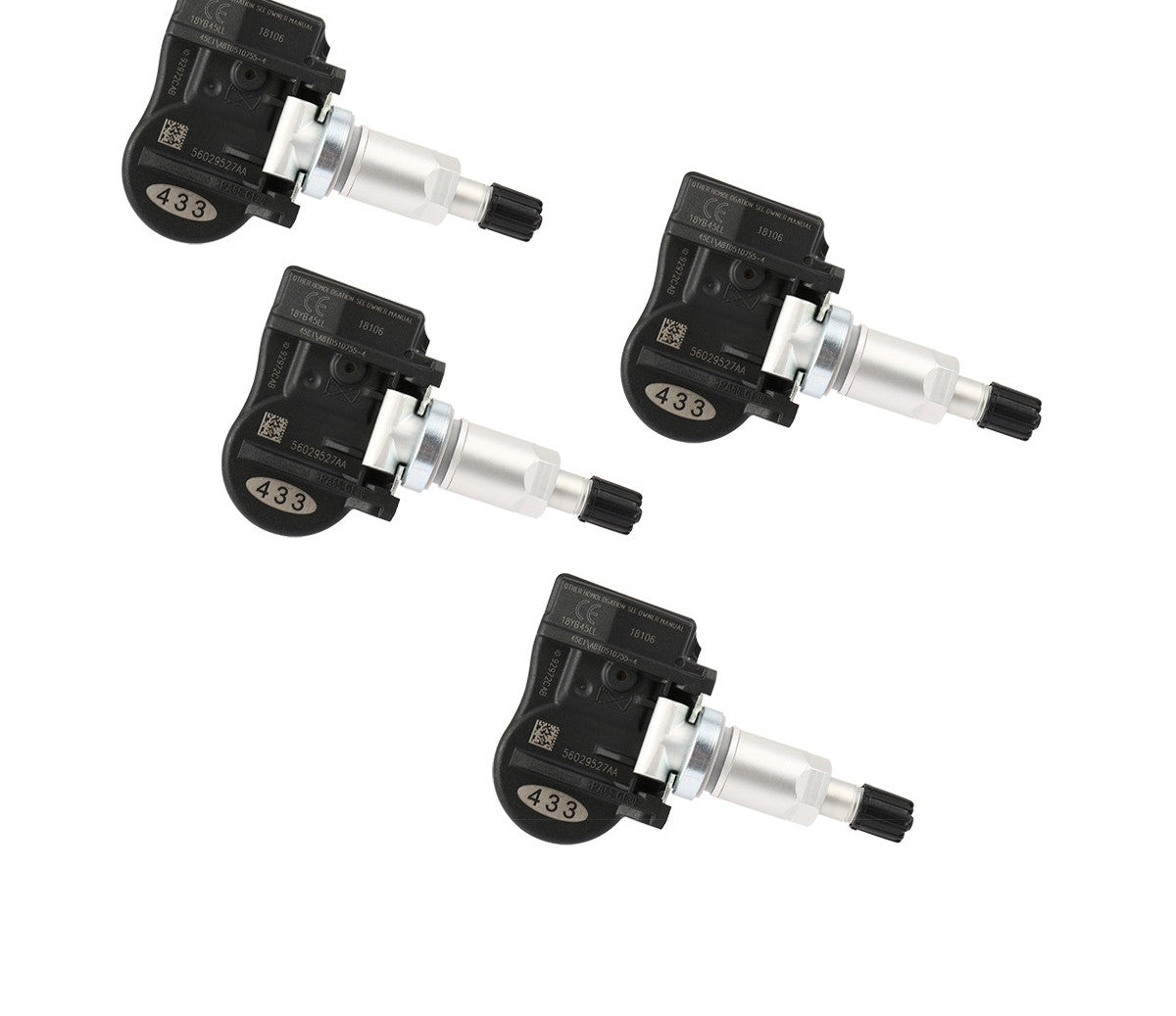 Set of 4 Tire Pressure Sensors for Chrysler Town & Country (2008–2012)