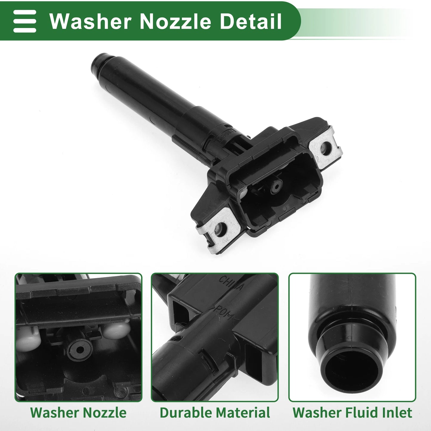 Front Driver Side Headlight Washer Nozzle for Honda CR-V (2015–2020) No.76885T1WR01