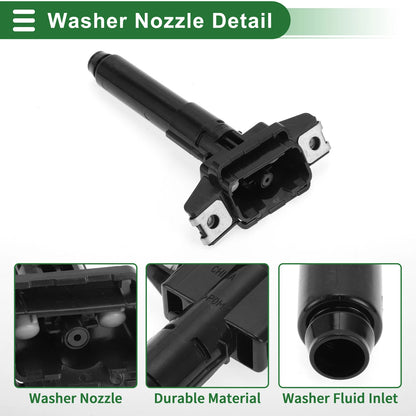 Front Driver Side Headlight Washer Nozzle for Honda CR-V (2015–2020) No.76885T1WR01