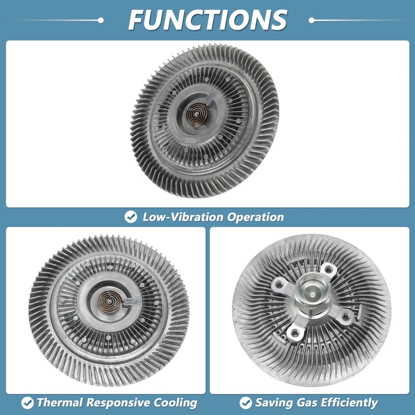 Engine Cooling Fan Clutch for Ford F-150 V6 4.2L (1997–1999) No. 52027884/52028305
