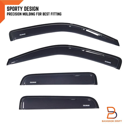 Door Visors Weathershields for Holden Colorado RC Dual Cab (2008-2012)