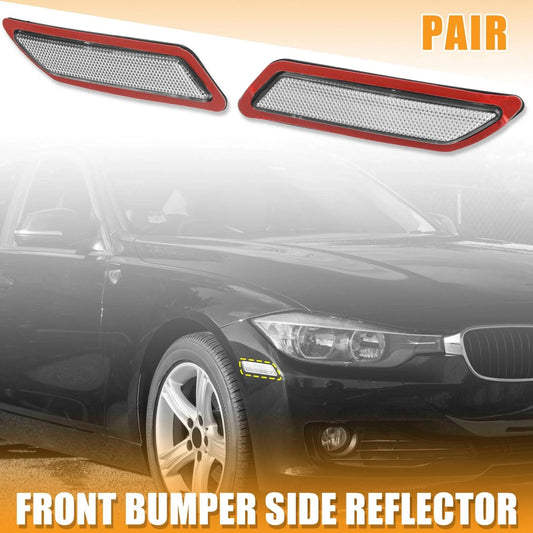 1 Pair Front Bumper Reflector for BMW F30 F31 3-Series (2013-2015)