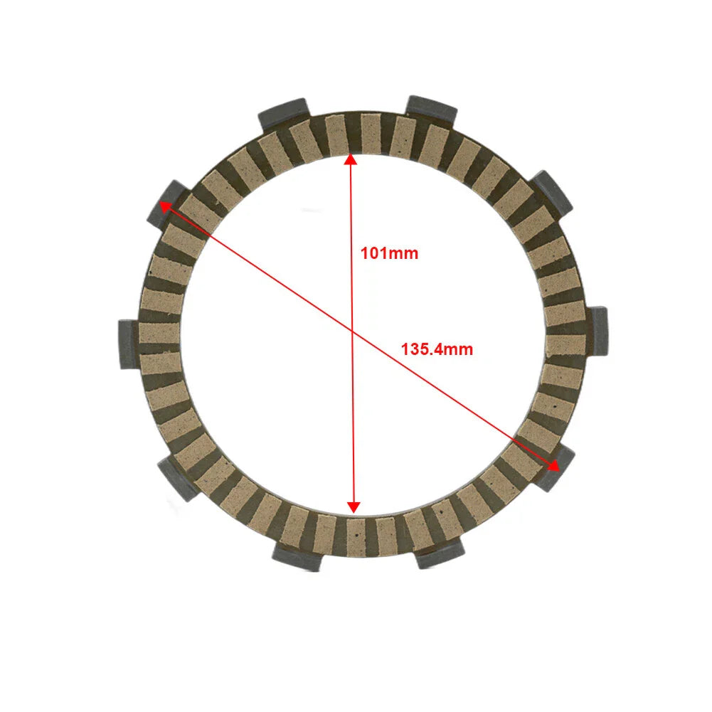 8x Clutch Friction Plates for Honda Interceptor VFR800FI (2000-2001)