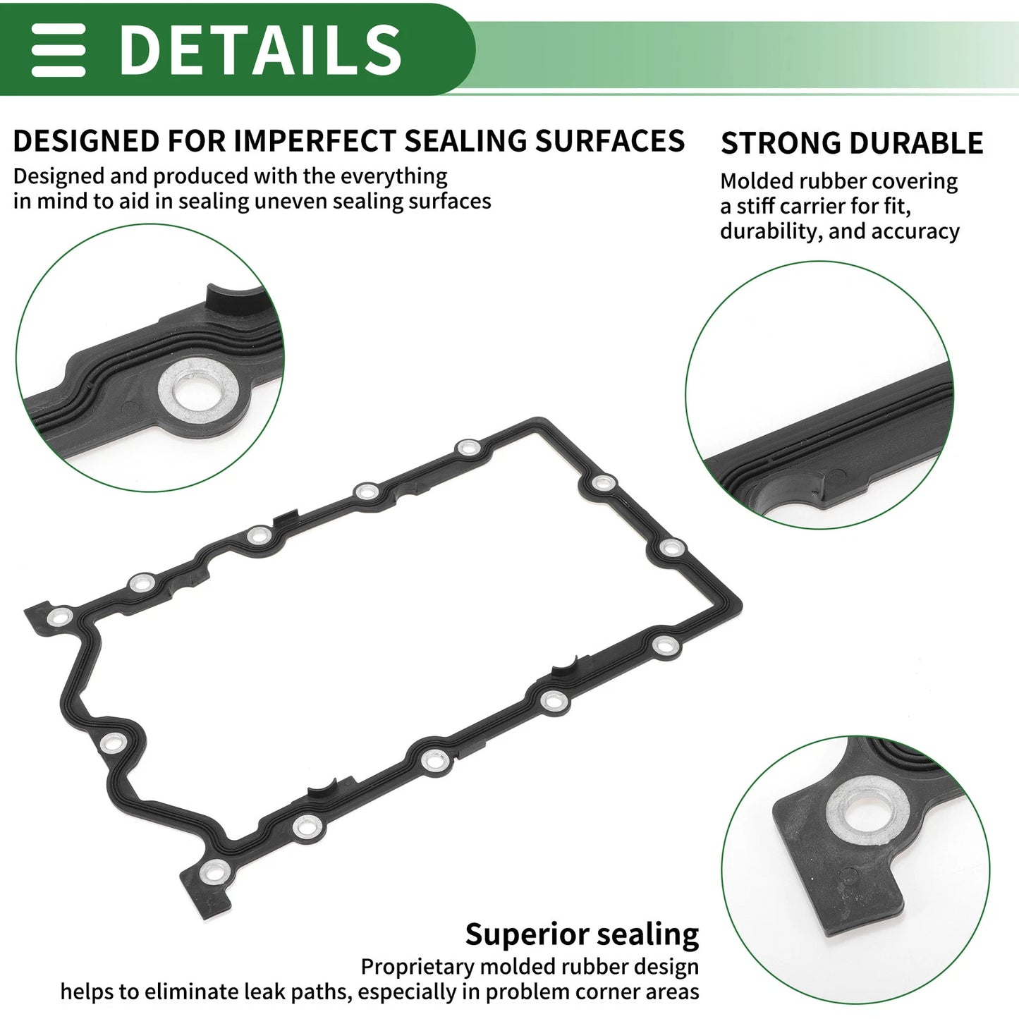 Oil Pan Gasket for Mini Cooper 1.6L L4 (2002–2008) No.11131487221
