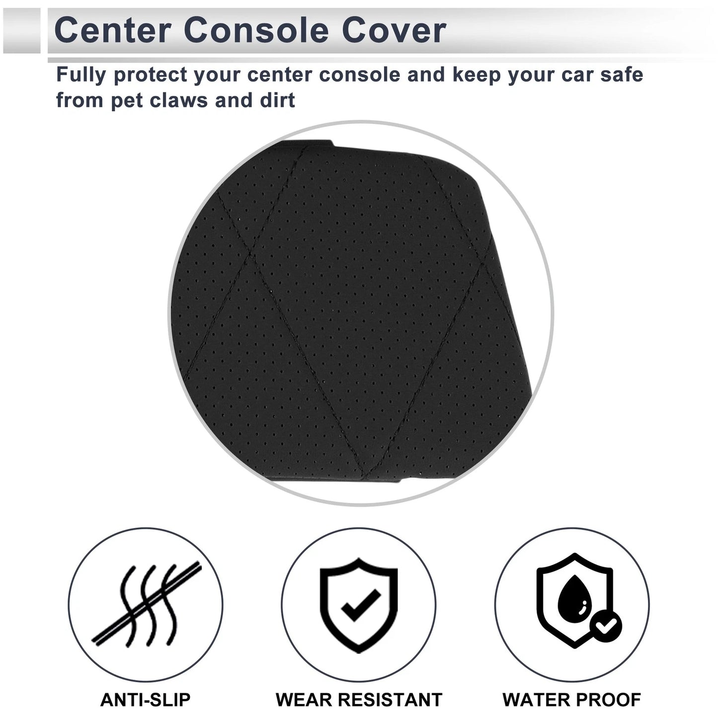 Center Console Cover with Storage Bag for BMW X5 (2019–2024) Black