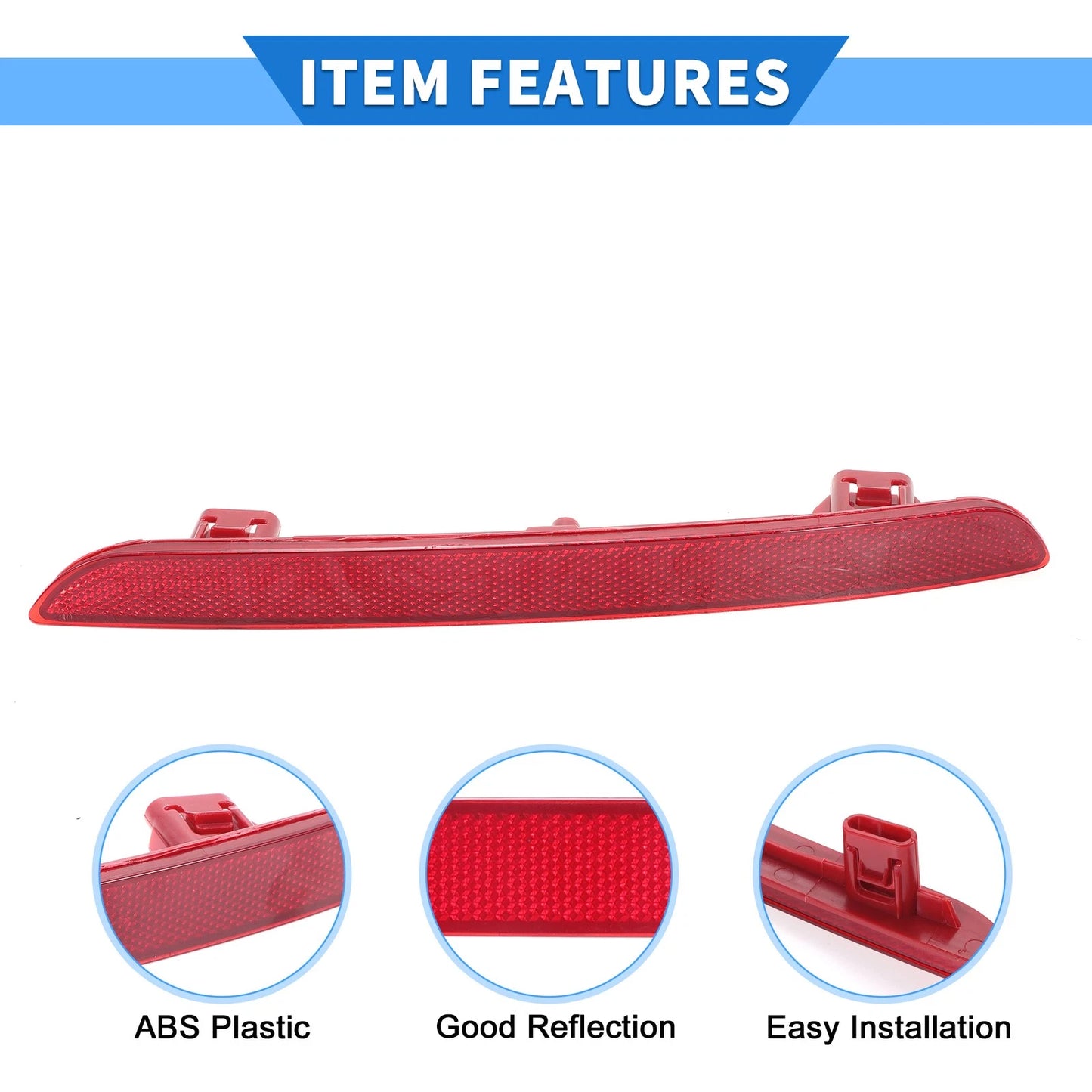 Rear Right Bumper Reflector No. 33505T20A01 for Honda Civic (2022–2023) Red