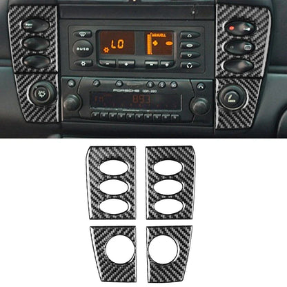 Radio Control Switch Panel Cover Trim for Porsche Boxster 1998-2004 (4 pcs)
