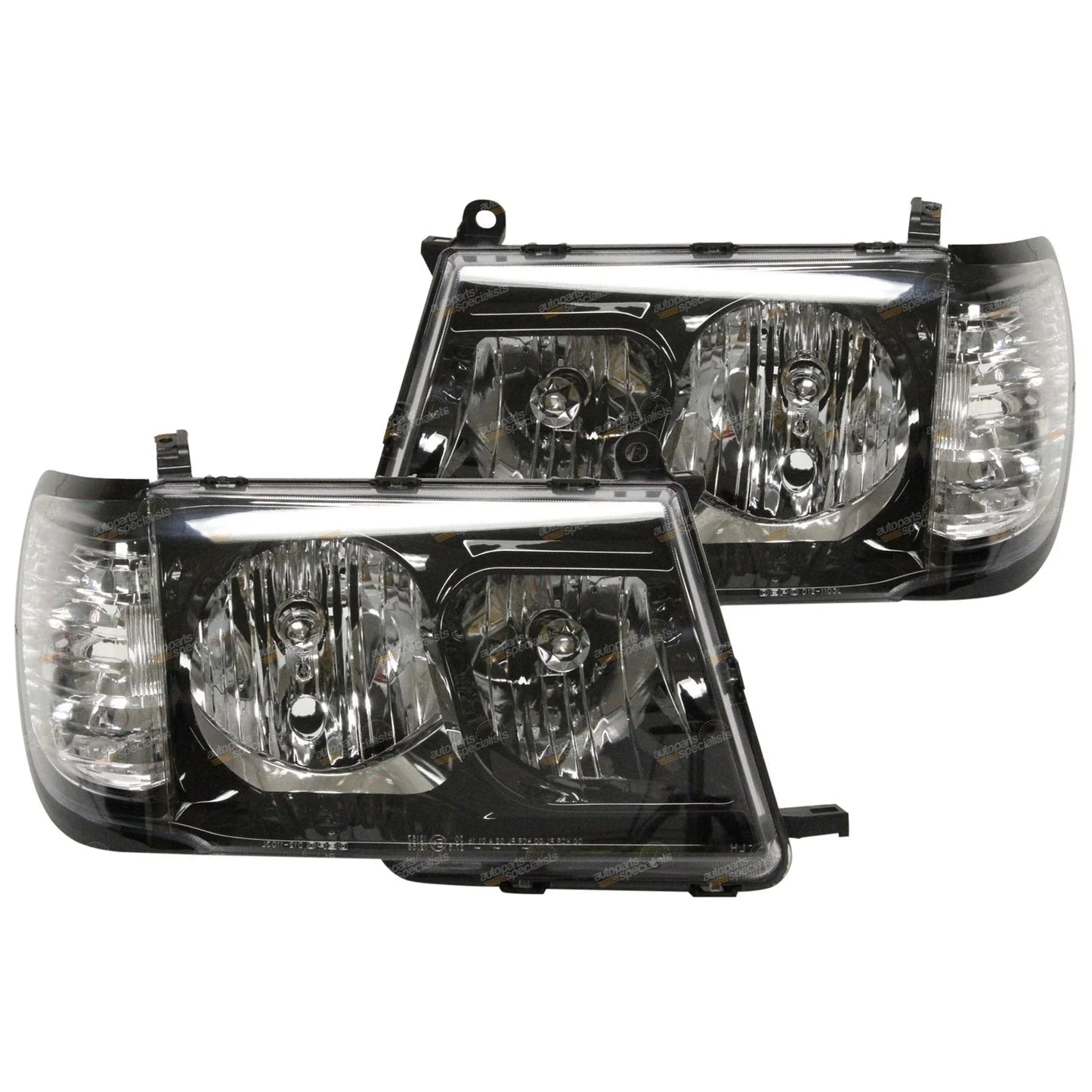 2 x BLACK Altezza HeadLights LH+RH for Toyota Landcruiser (1998–2005)