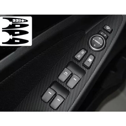 22pcs / Matte Carbon Fiber Interior Stickers Trim Decals / Hyundai Sonata (2011–2014)